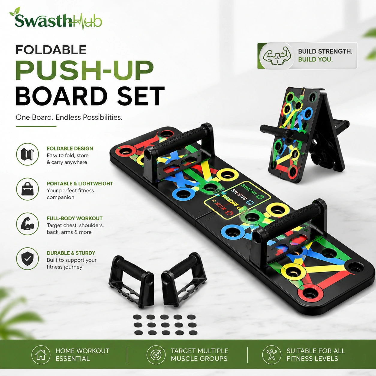 Multipurpose (16 in 1) function Push Up Board (Get 50% Off Today Only)