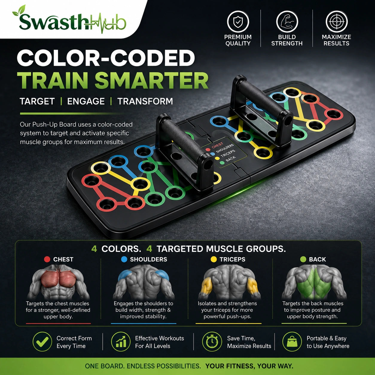 Multipurpose (16 in 1) function Push Up Board (Get 50% Off Today Only)